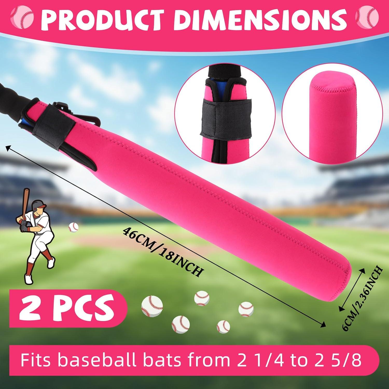 Funda Calentadora de Bate de Béisbol Sanwuta 2 Pcs Rojo