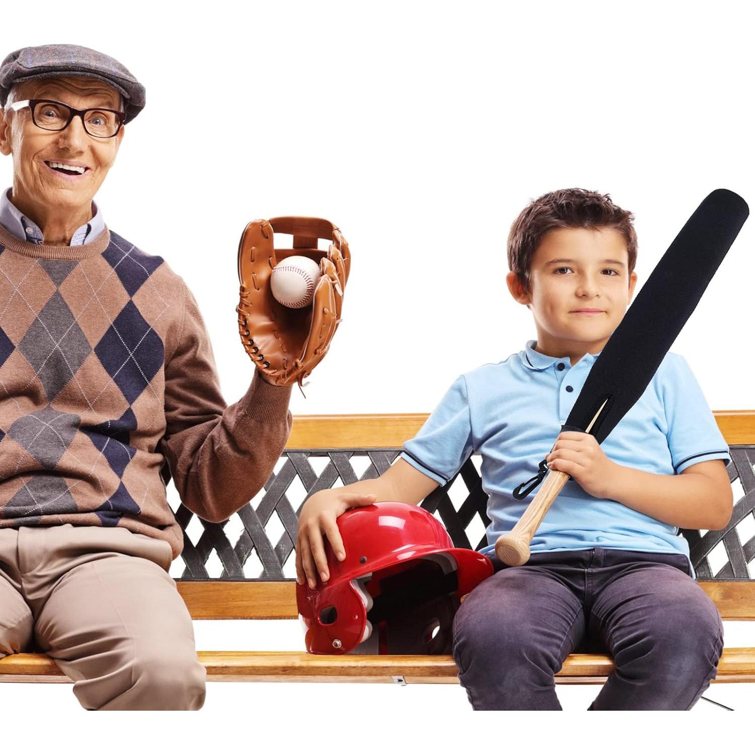 Funda Calentadora de Bate de Béisbol Honoson 4 Pcs Neopreno Negro