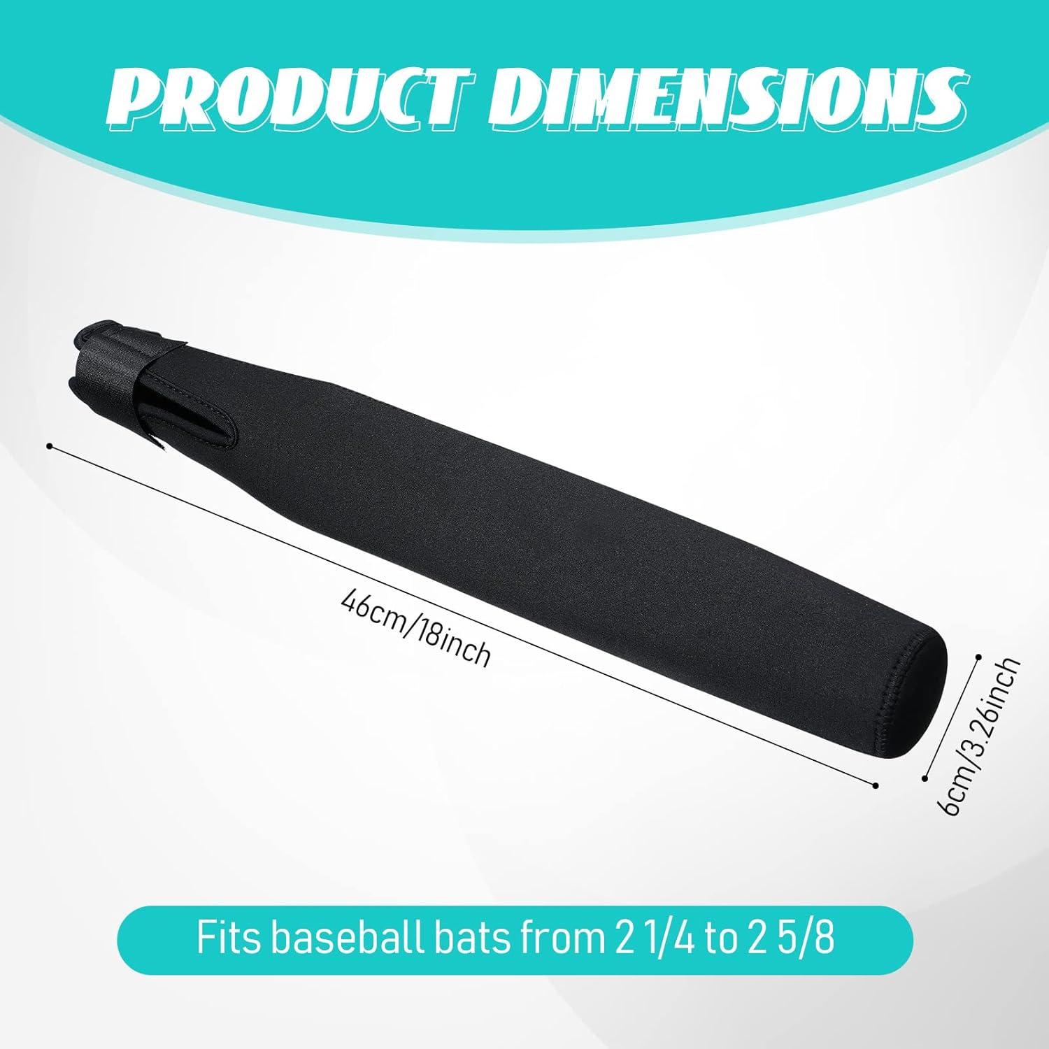 Funda Calentadora de Bate de Béisbol Honoson 4 Pcs Neopreno Negro