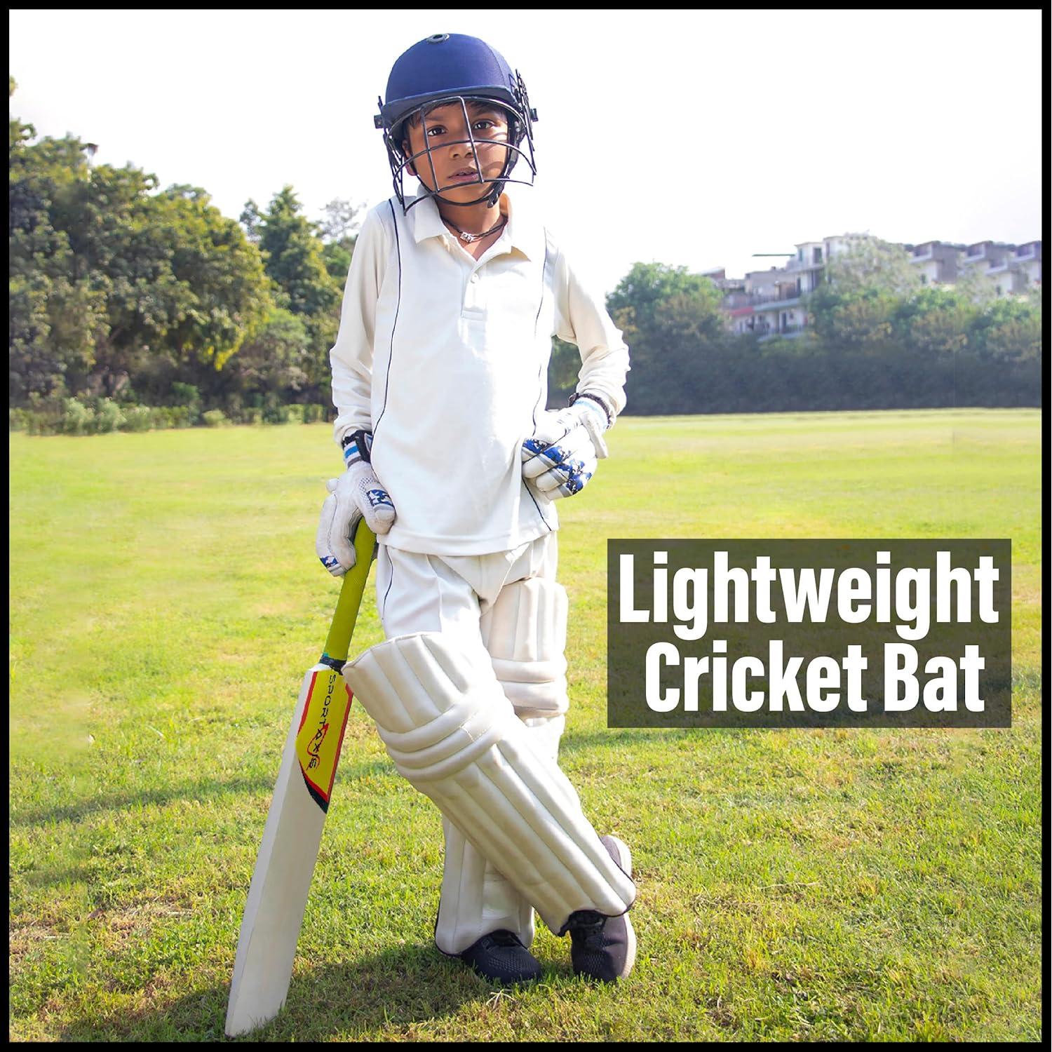 Set de Cricket de Madera SPORTAXIS con Bate, 2 Pelotas y Bolsa