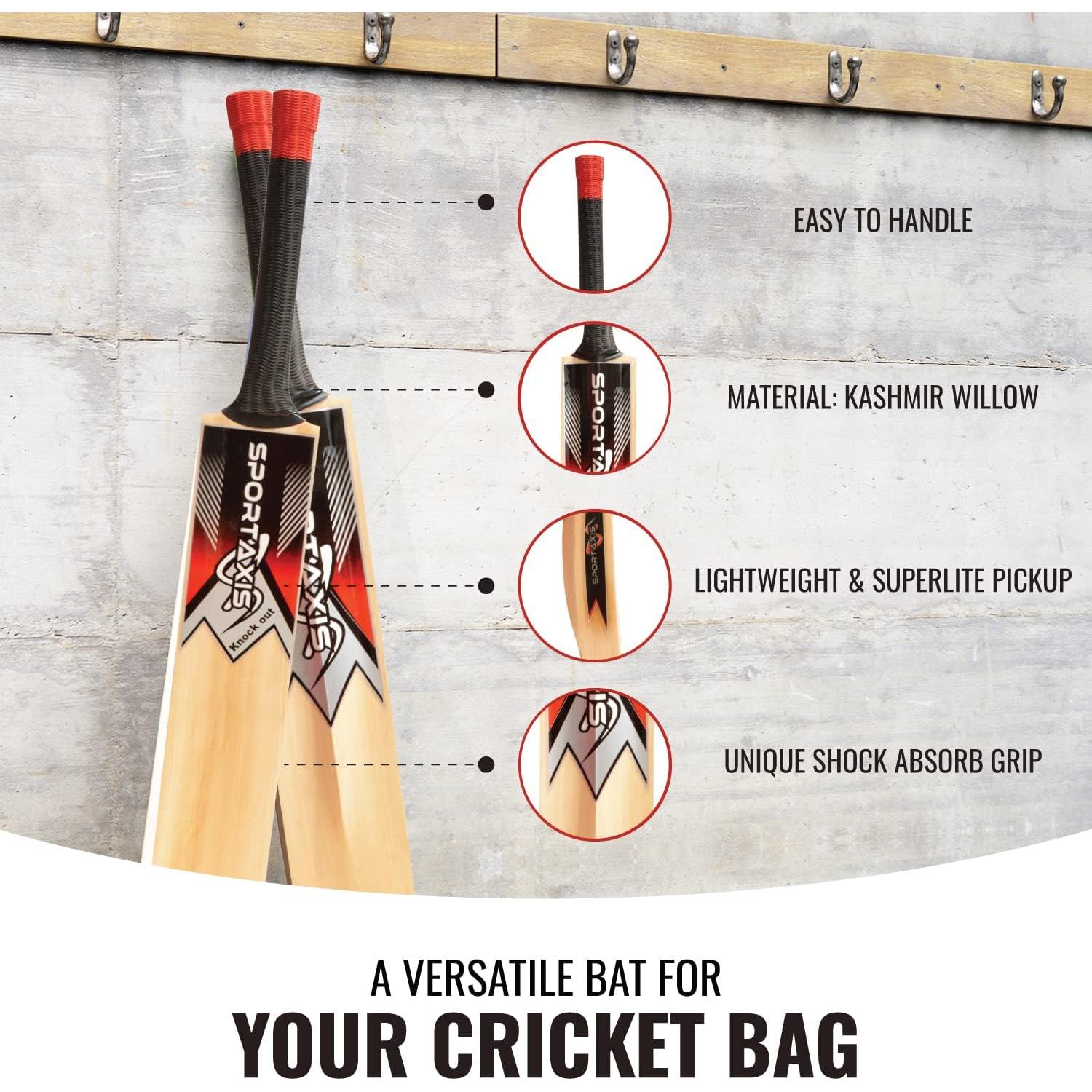 Bate de Cricket de Madera Sportaxis Kashmir Willow 95cm