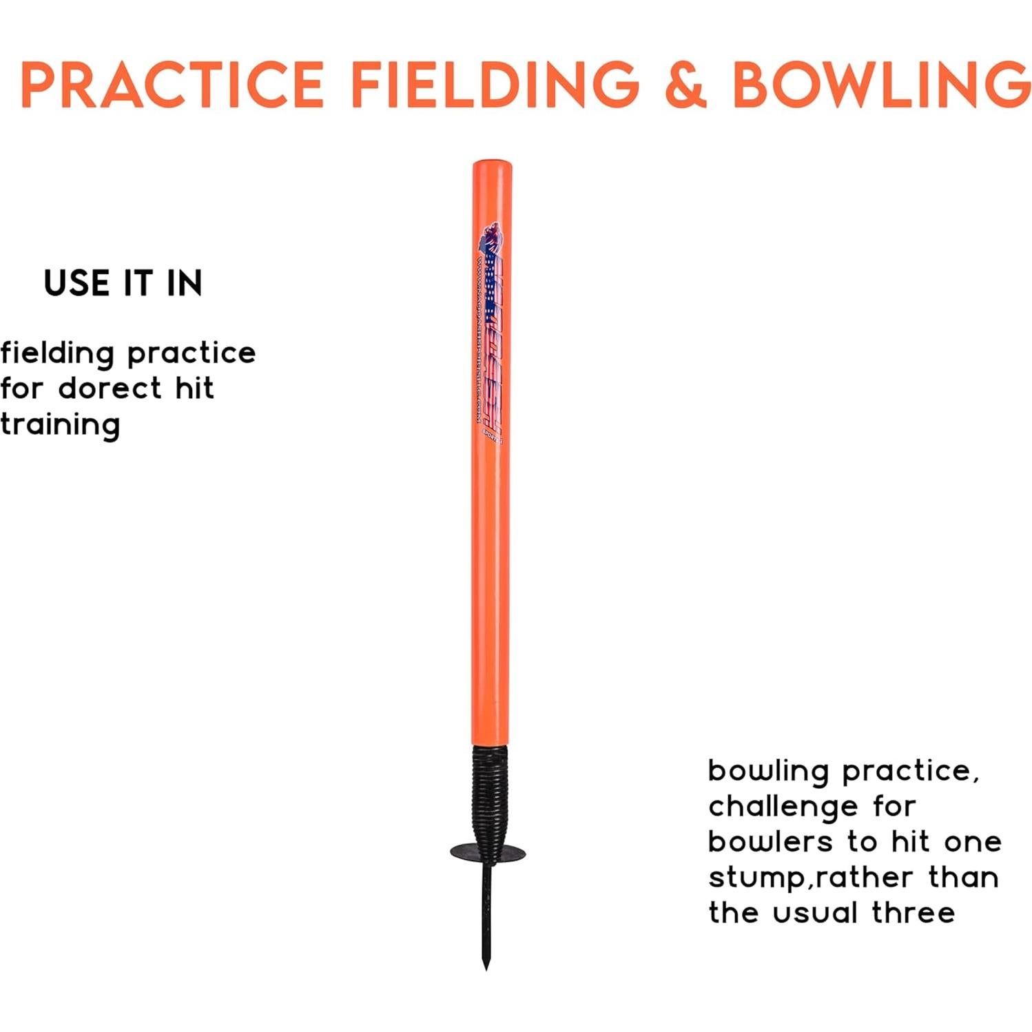 Wicket de Objetivo de Cricket Naqqash Sports 28" Metal Naranja