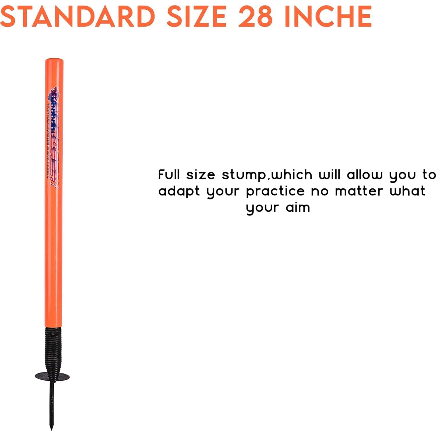 Wicket de Objetivo de Cricket Naqqash Sports 28" Metal Naranja