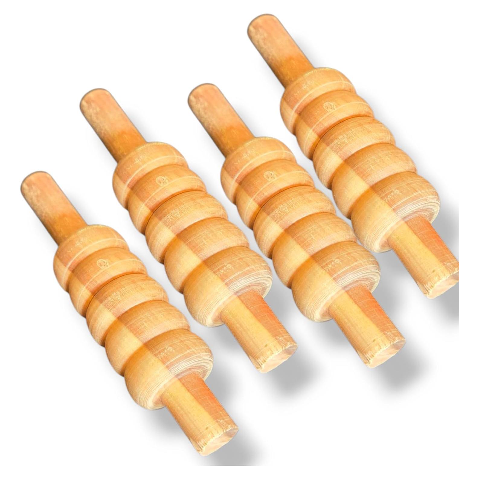 Bailes de Cricket Pesados Bratla Set de 4 Madera Duradera