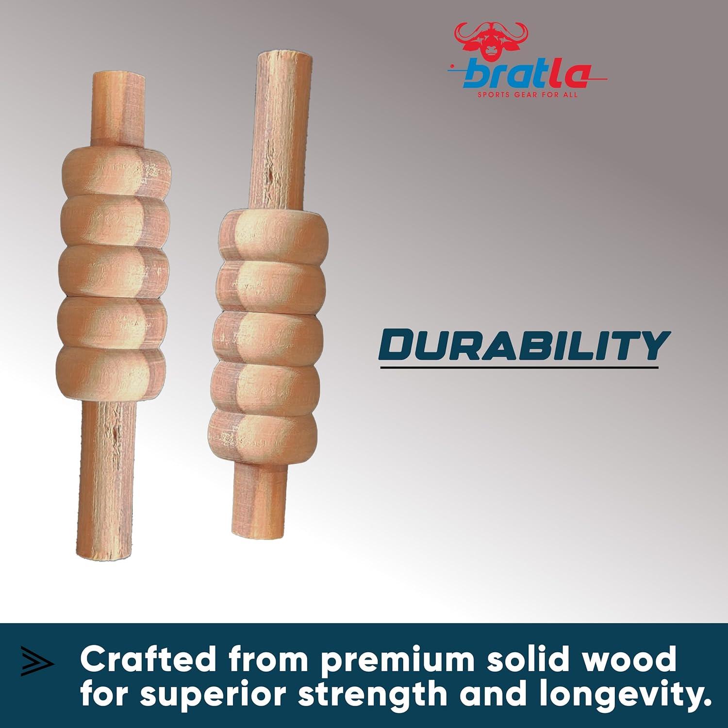 Bailes de Cricket Pesados Bratla Set de 4 Madera Duradera