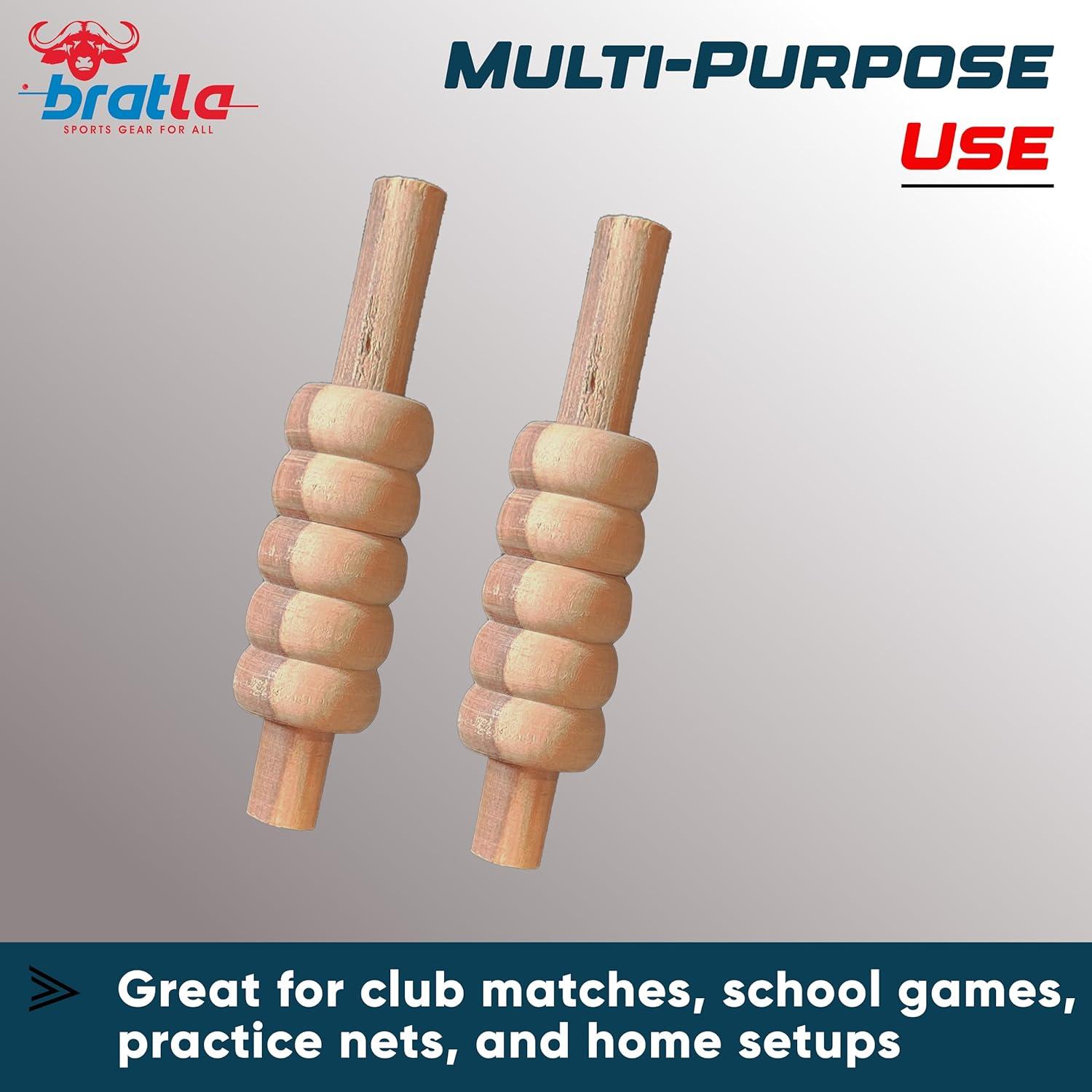 Bailes de Cricket Pesados Bratla Set de 4 Madera Duradera