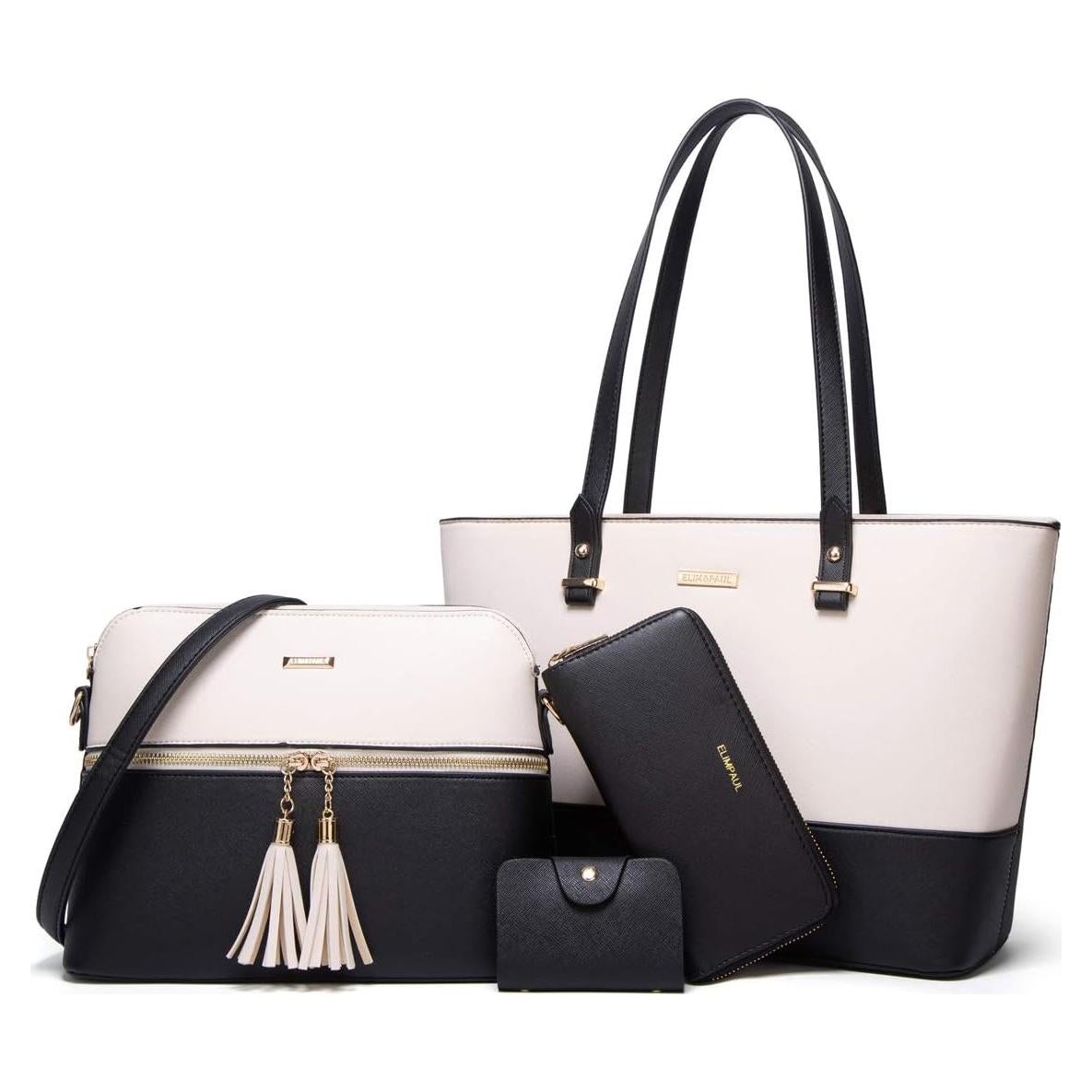 Conjunto de 4 Bolsos de Mano Lovematch Cuero Sintético