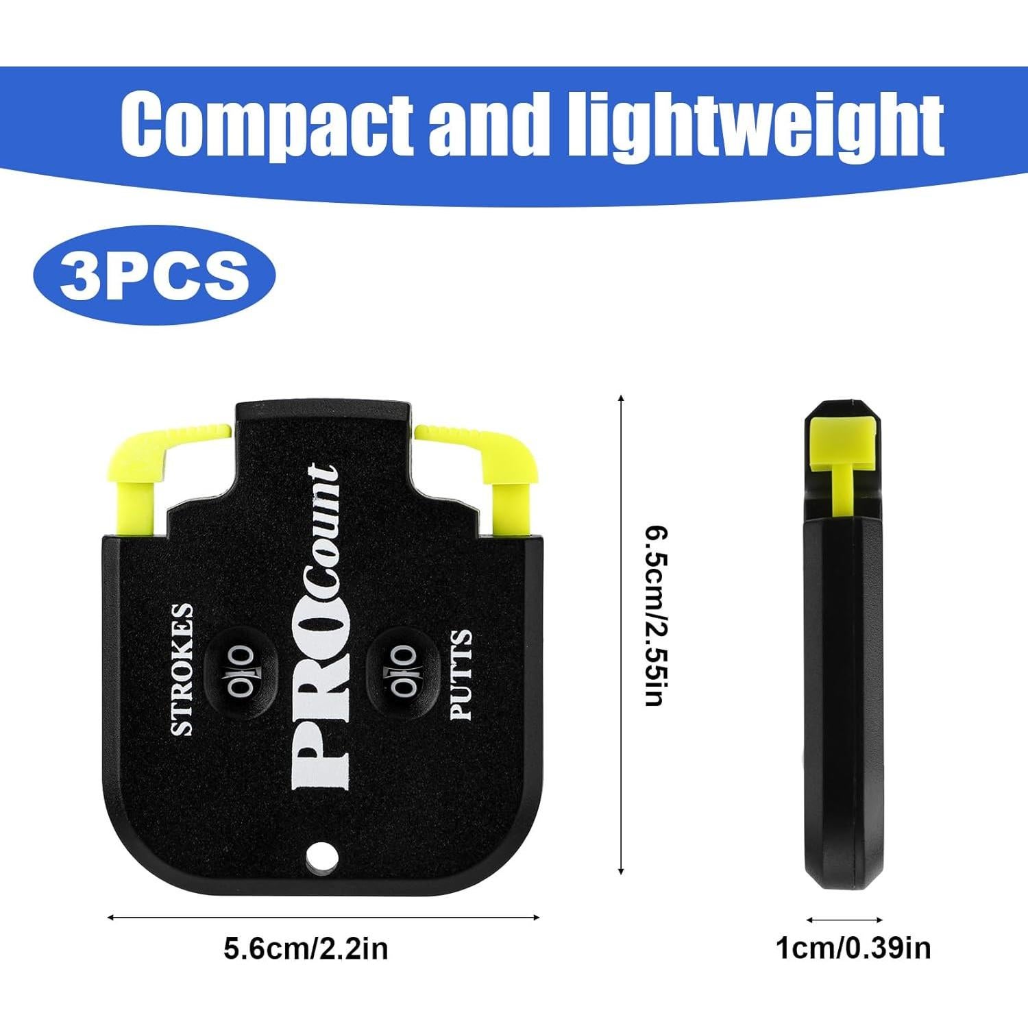 Contador de Golpes de Golf NQEUEPN Mini 3 Piezas 6.5x5.6cm
