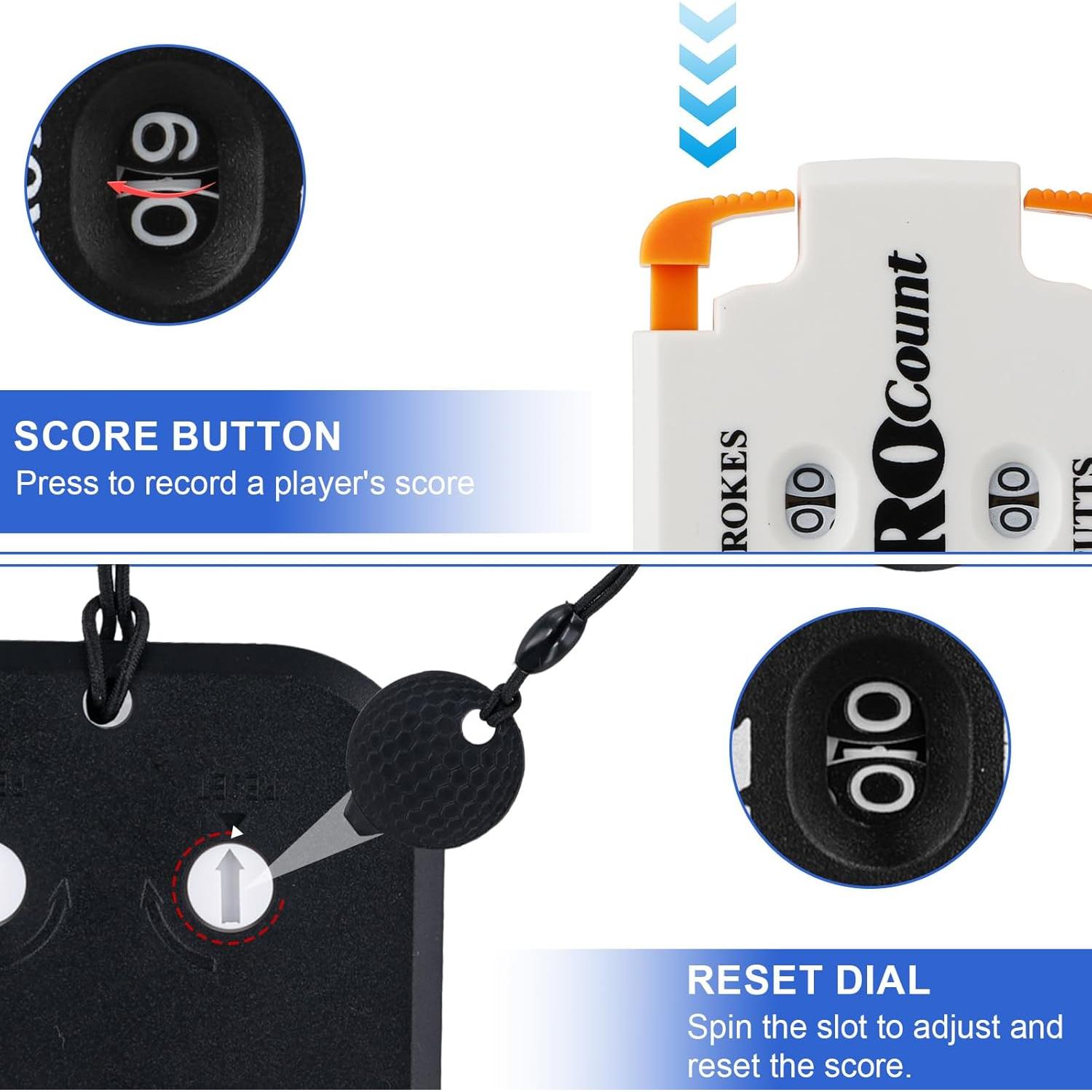 Contador de Golpes de Golf NQEUEPN Mini 3 Piezas 6.5x5.6cm