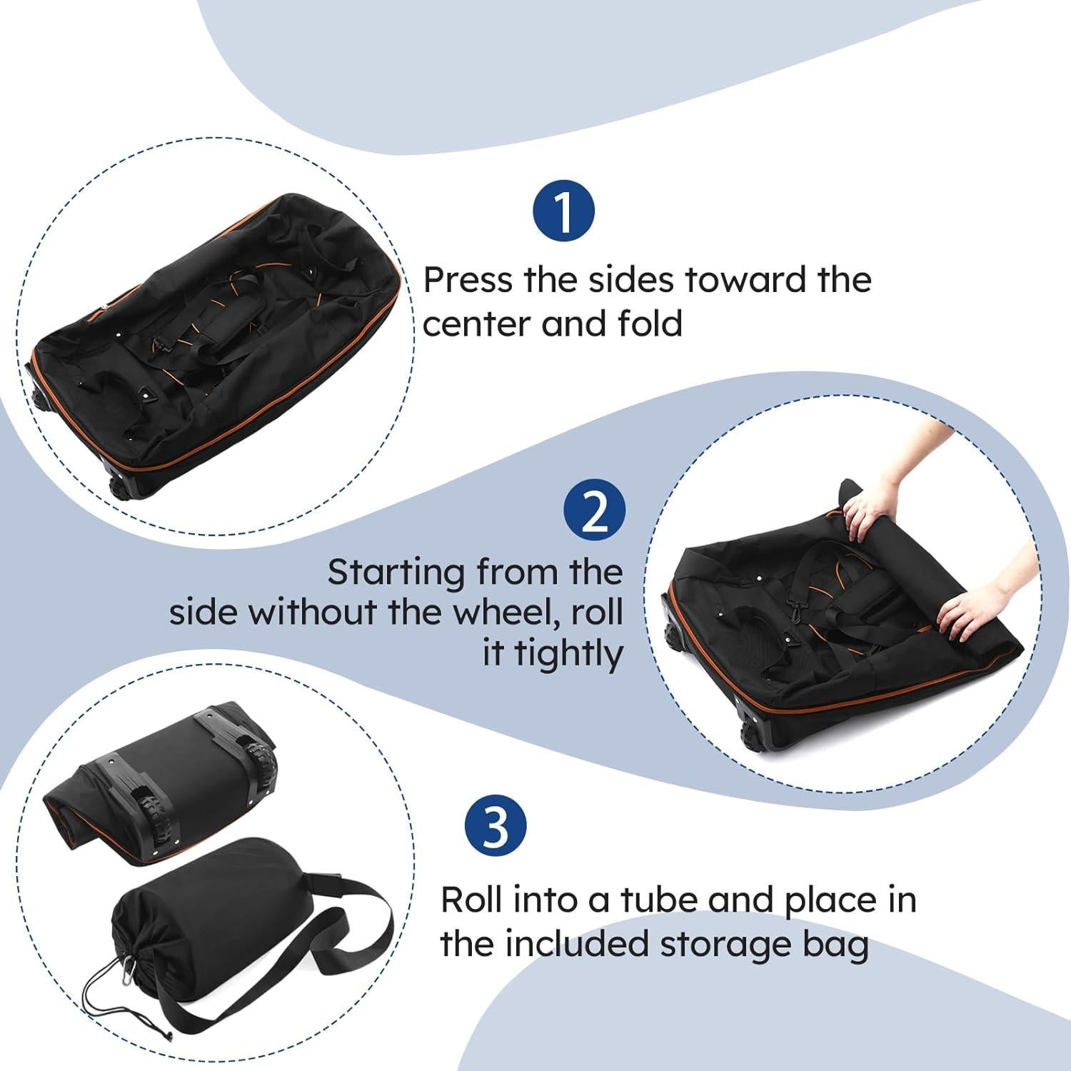 Bolsa de viaje Oxford 140L Vrtisa con ruedas y compartimentos