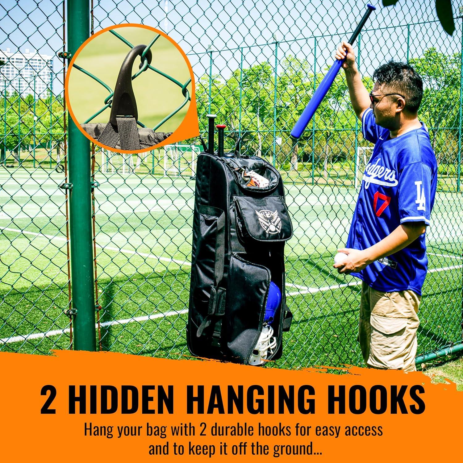 Bolsa de Béisbol Rodante Fiorenzo Presa con Compartimentos