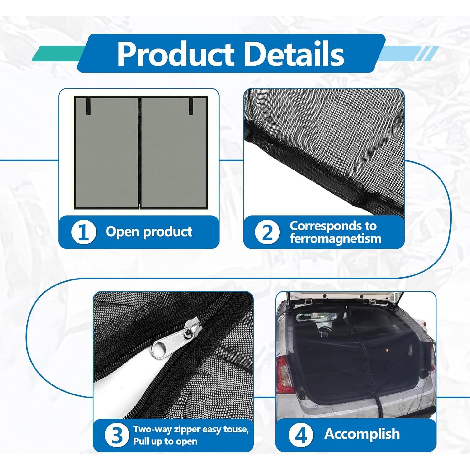 Red de Malla para Maletero SUV NOTISH 163x143cm Protección Solar