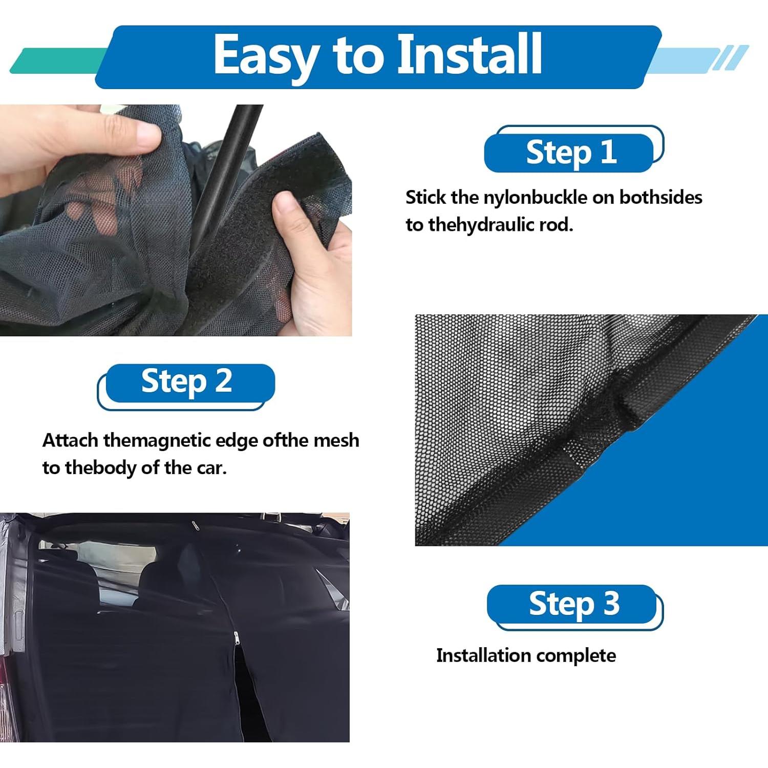 Red de Malla para Maletero SUV NOTISH 163x143cm Protección Solar