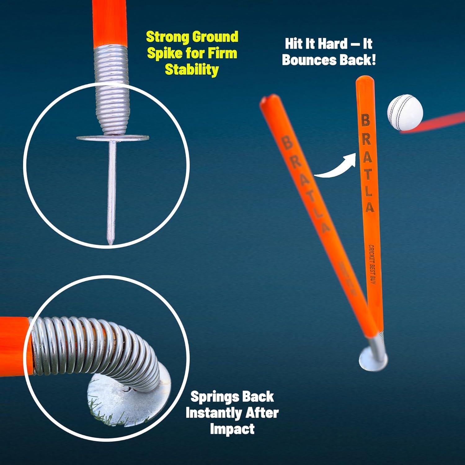 Estaca de objetivo de cricket Bratla 71 cm para entrenamiento