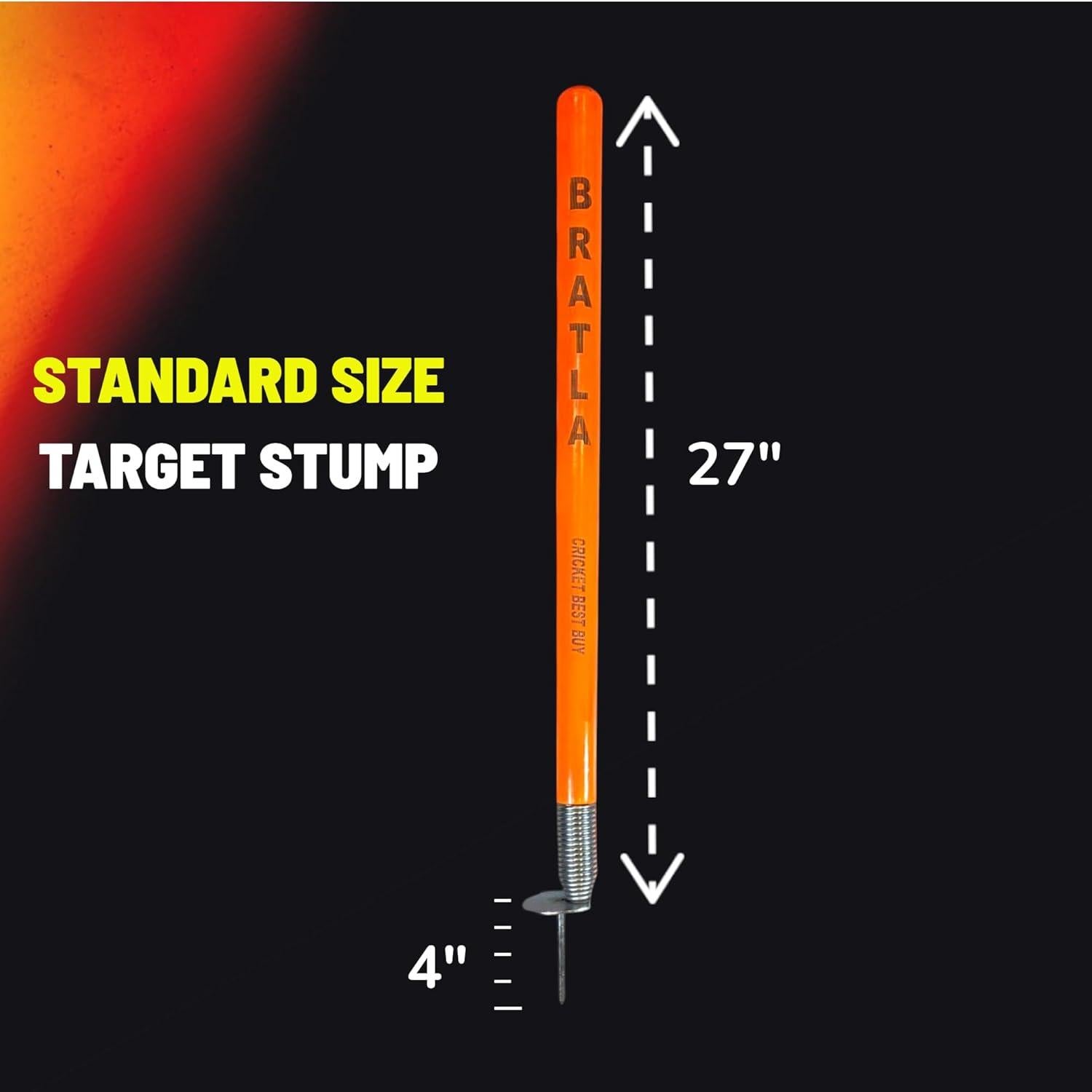 Estaca de objetivo de cricket Bratla 71 cm para entrenamiento