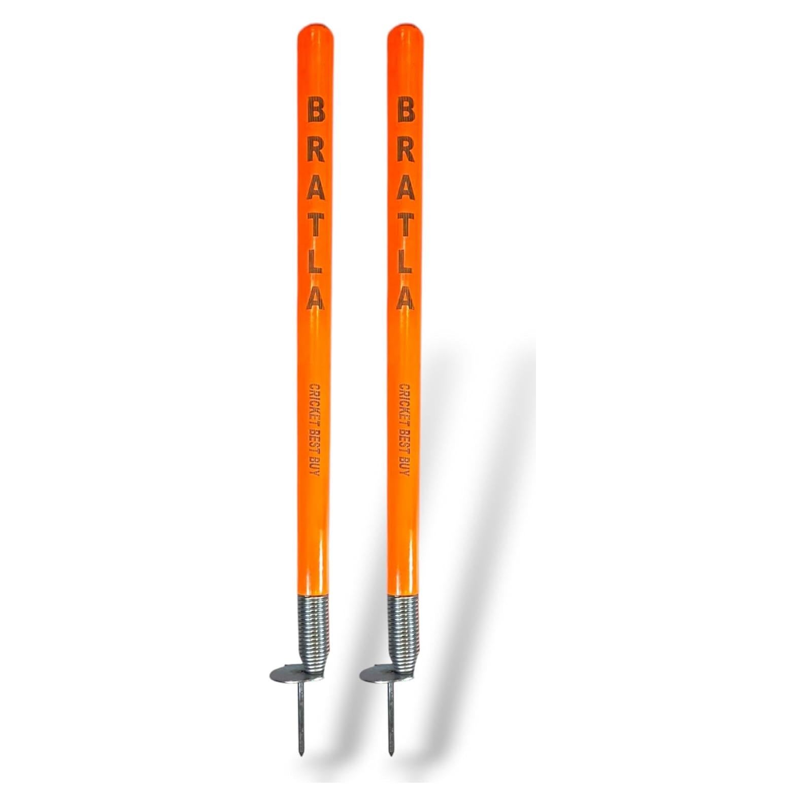 Estacas de Objetivo de Cricket Bratla 71 cm Juego de 2 Naranja