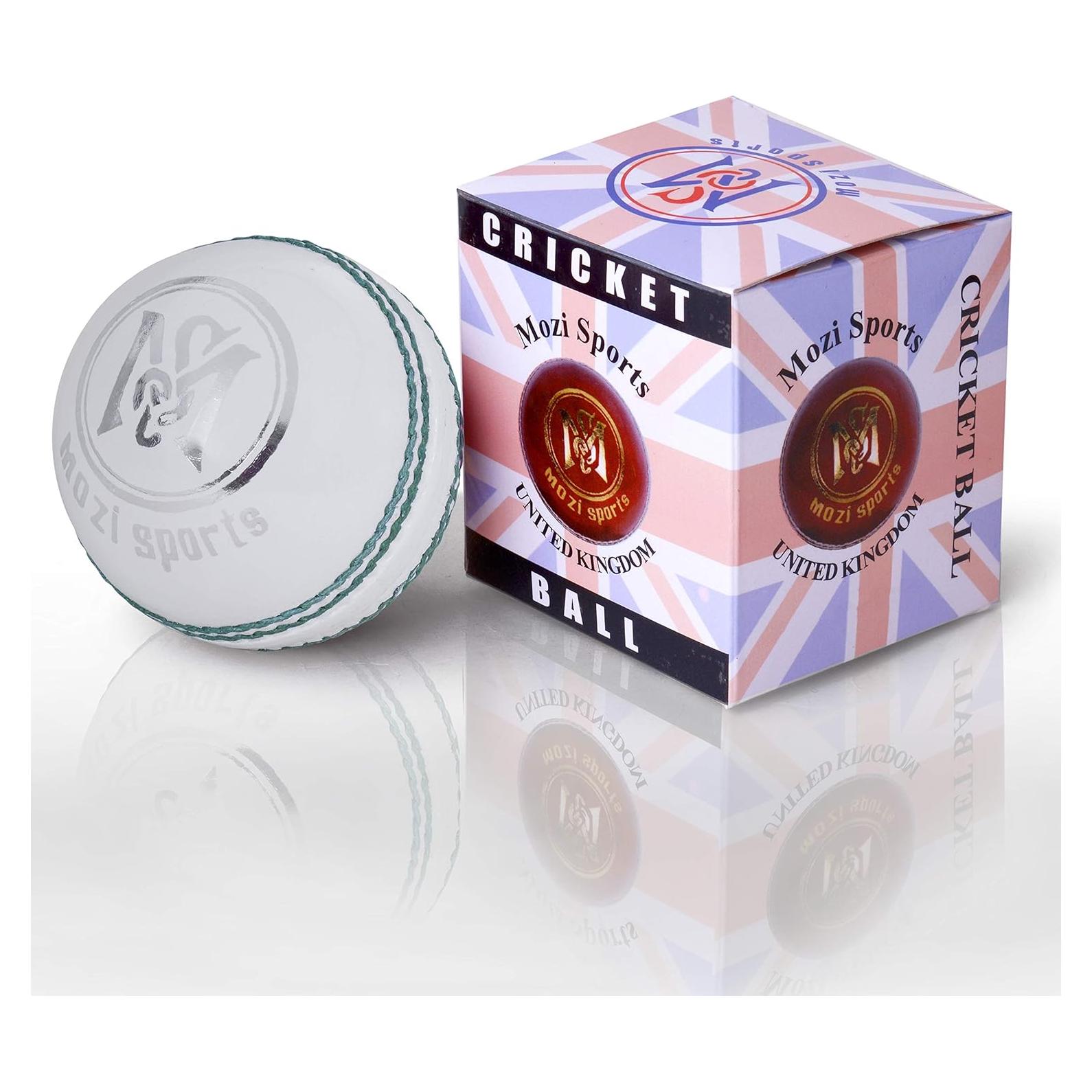 Bola de Cricket de Cuero Mozi Sports Senior Cosida a Mano 156g