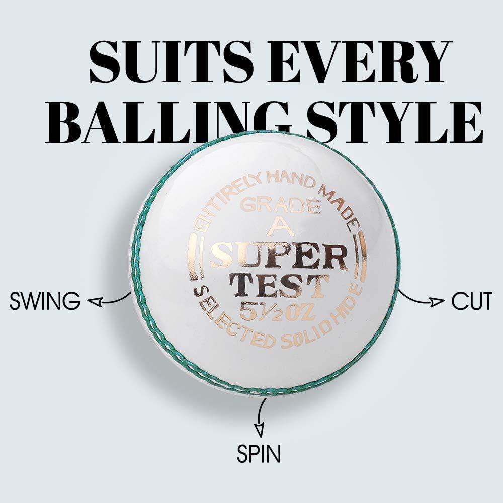 Bola de Cricket de Cuero Mozi Sports Senior Cosida a Mano 156g