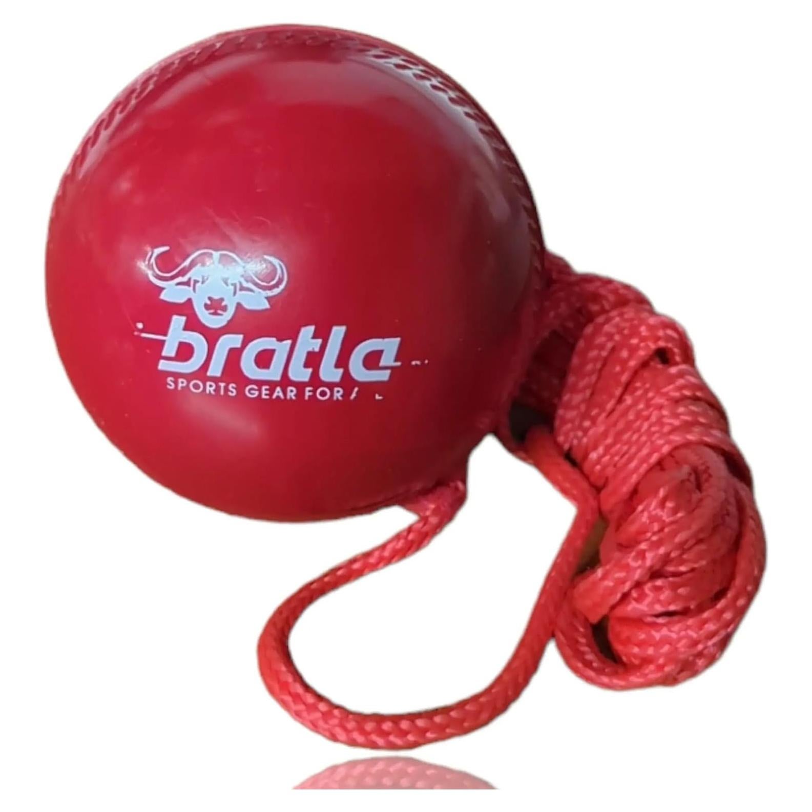 Pelota de Cricket Colgante Bratla con Cuerda PVC 218g