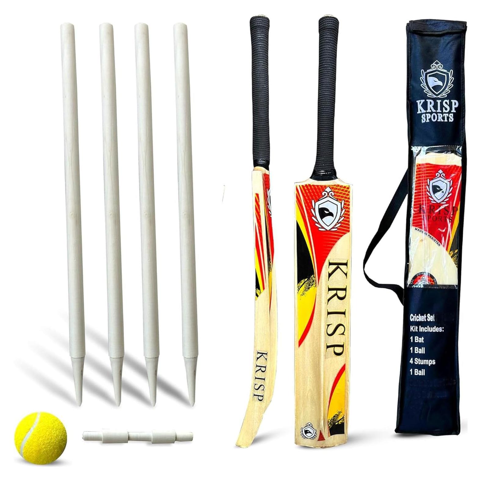 Juego de Cricket para Niños Krisp Sports - Bate, Pelotas y Más