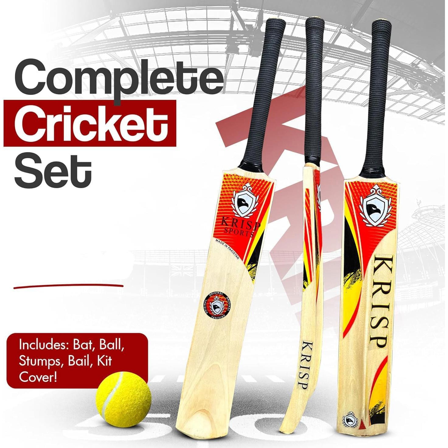 Juego de Cricket para Niños Krisp Sports - Bate, Pelotas y Más