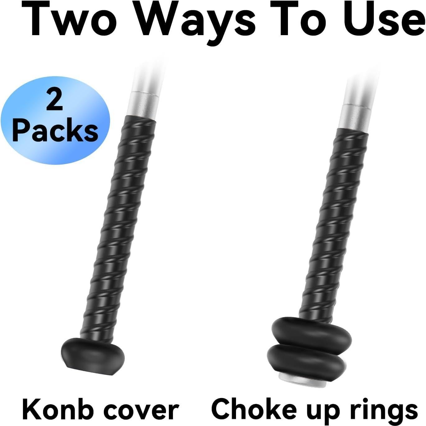 Cubierta de Perilla de Agarre de Bate de Béisbol AISHAIDO - Negro