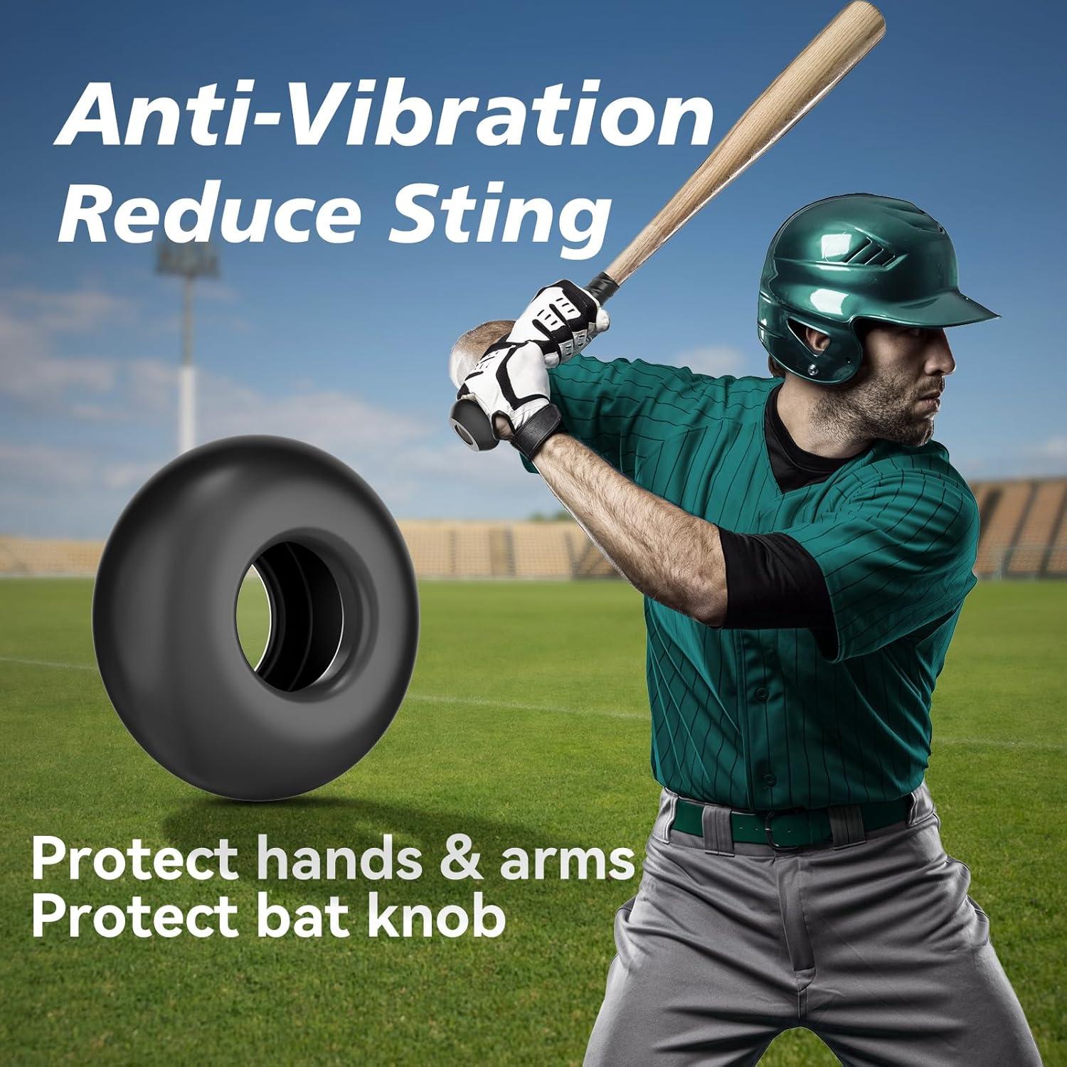 Cubierta de Perilla de Agarre de Bate de Béisbol AISHAIDO - Negro