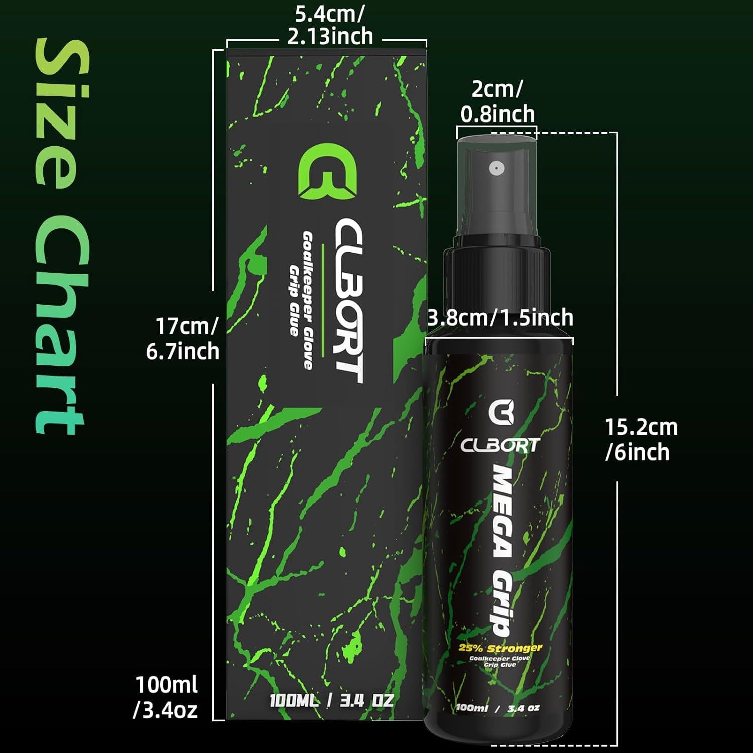 Spray de Agarre y Lavado para Guantes de Portero Clbort 100ml