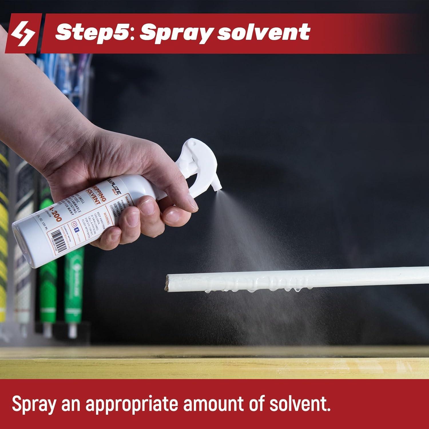 Kit de Regripado SAPLIZE - 5oz Solvente, 15 Cintas, Herramientas