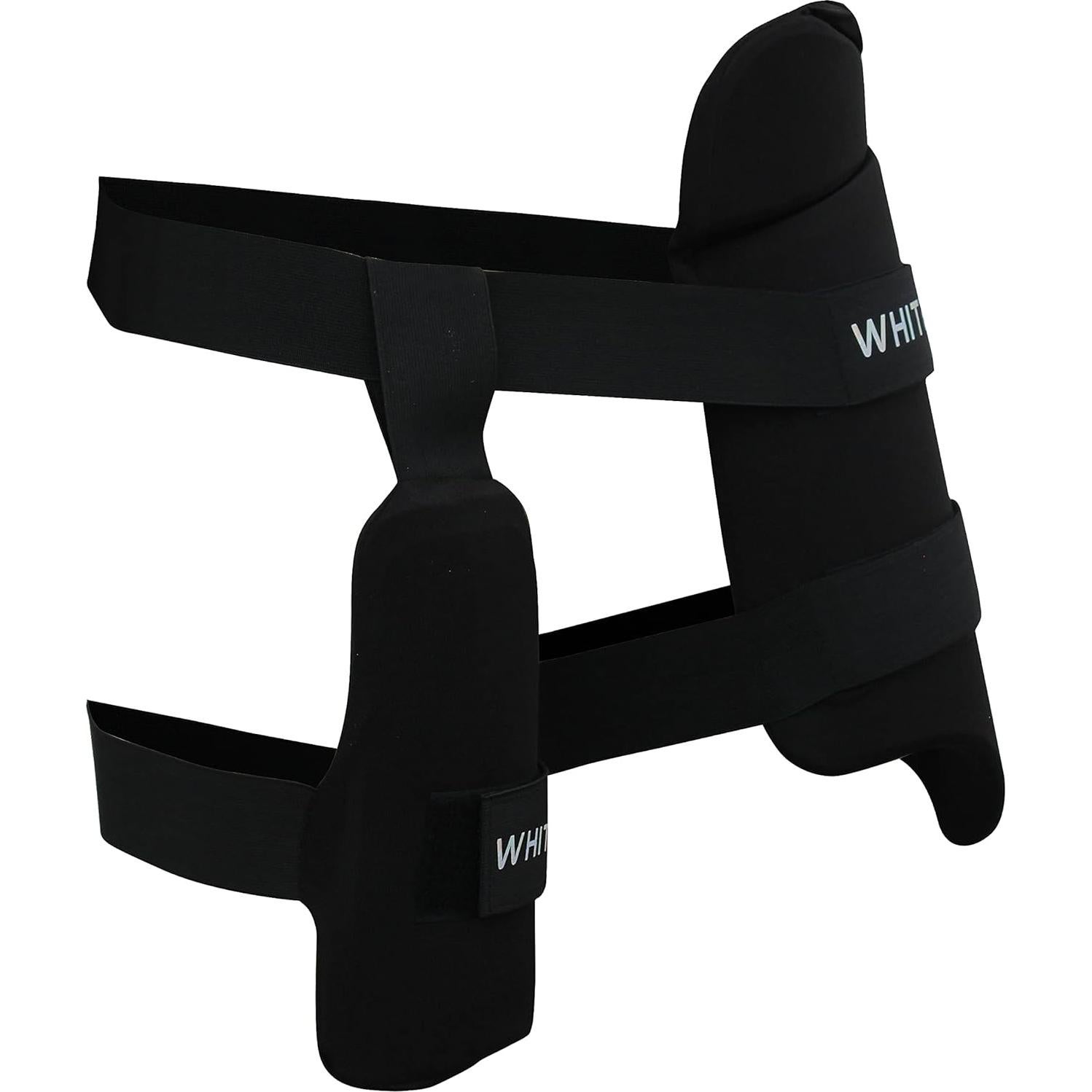 Guardia de Muslo Whitedot Alpha para Cricket Profesional - Negro