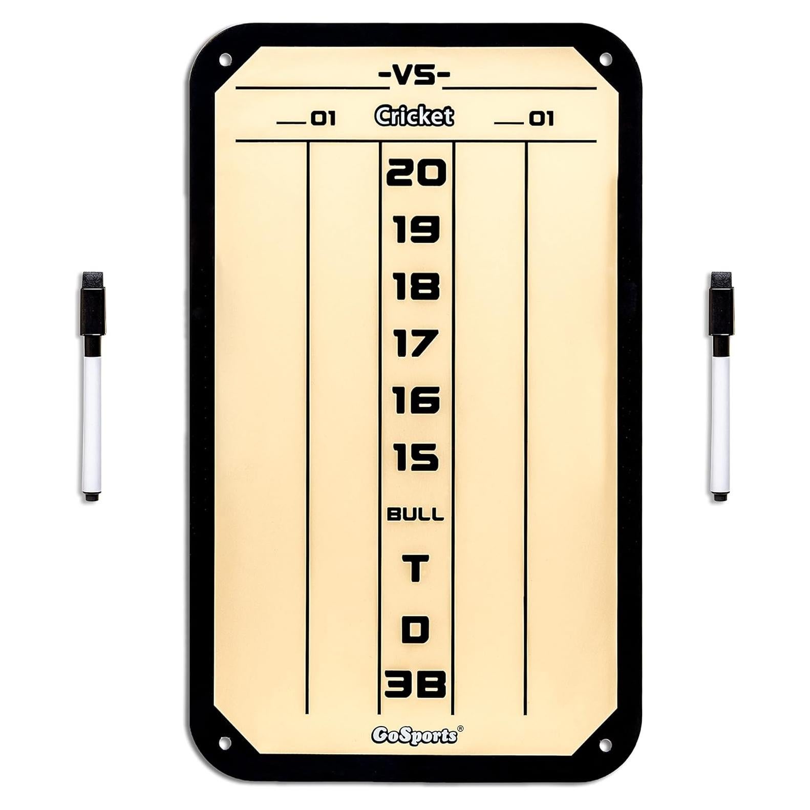 Tablero de Puntuación de Dardos GoSports 38x22 cm con Marcadores