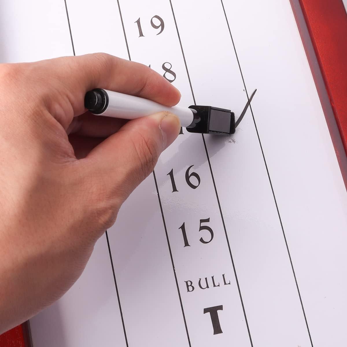 Tablero de Puntuación de Dardos GSE 41x21 cm Madera Borrado Seco