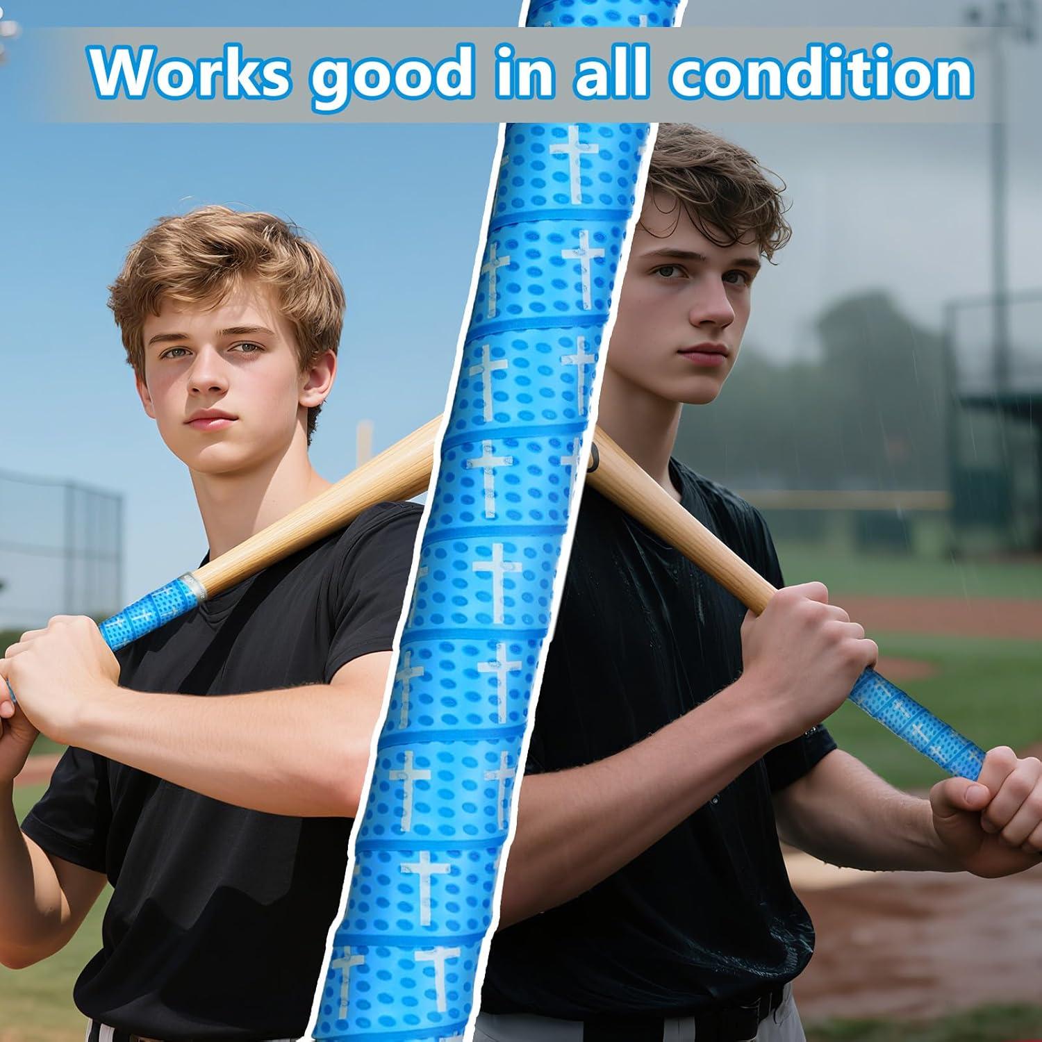 Envolturas de Agarre de Bate de Béisbol Eyourlife 2-Pack Antideslizante