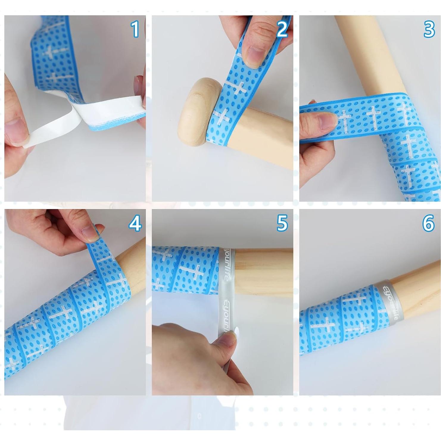 Envolturas de Agarre de Bate de Béisbol Eyourlife 2-Pack Antideslizante