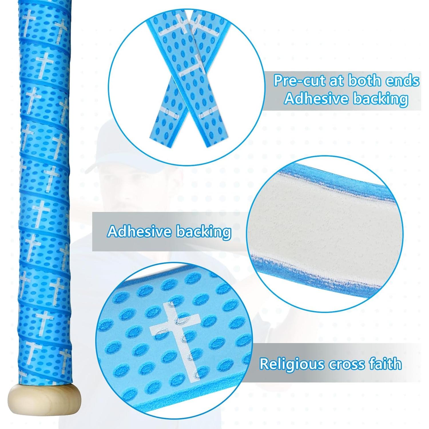 Envolturas de Agarre de Bate de Béisbol Eyourlife 2-Pack Antideslizante