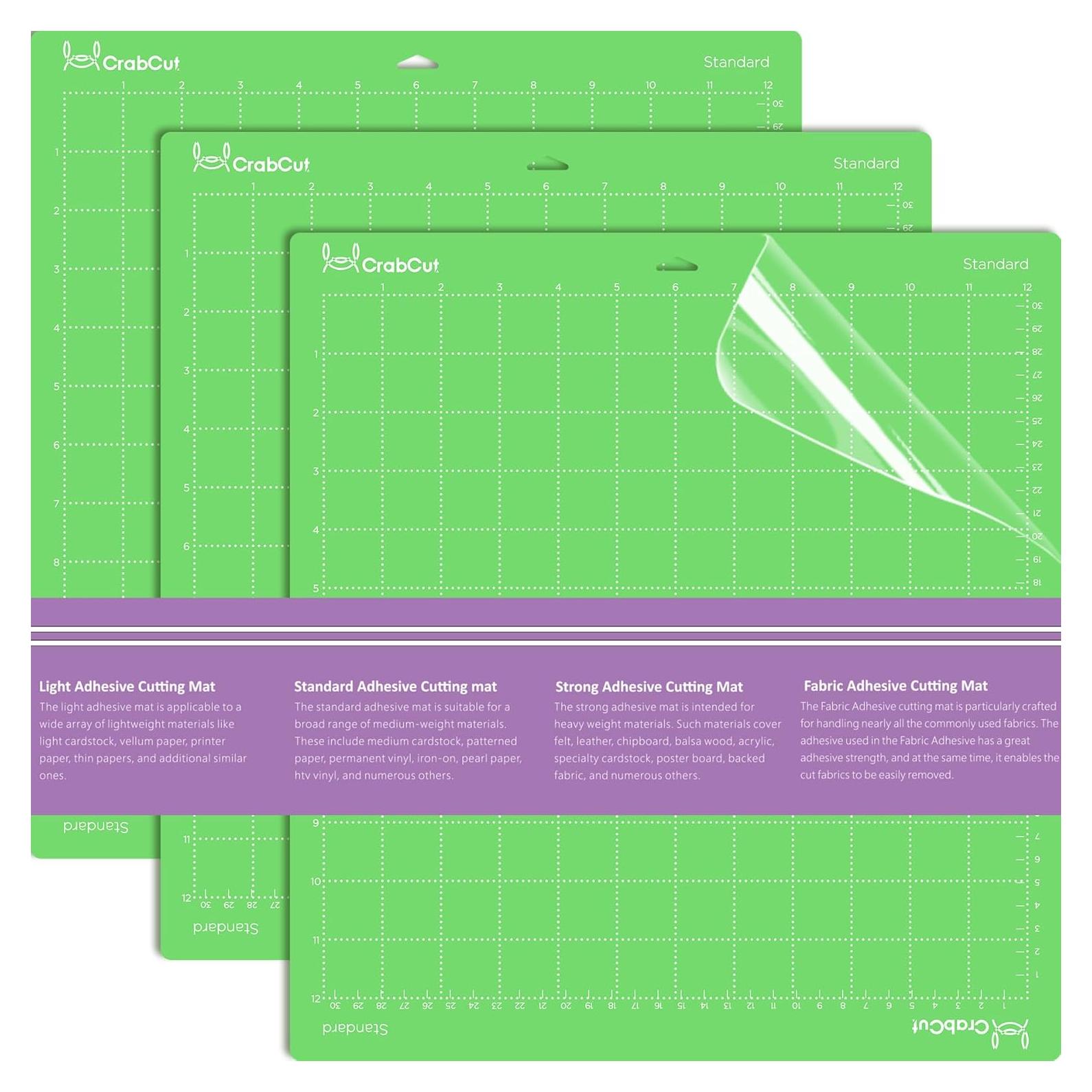 Alfombrillas de Corte 12x12cm Crabcut Verde StandardGrip 3Pack