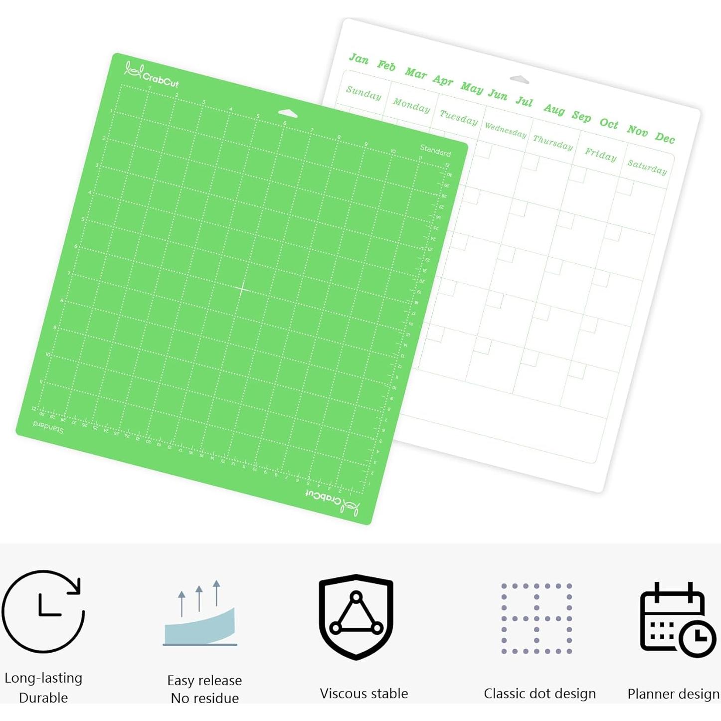 Alfombrillas de Corte 12x12cm Crabcut Verde StandardGrip 3Pack