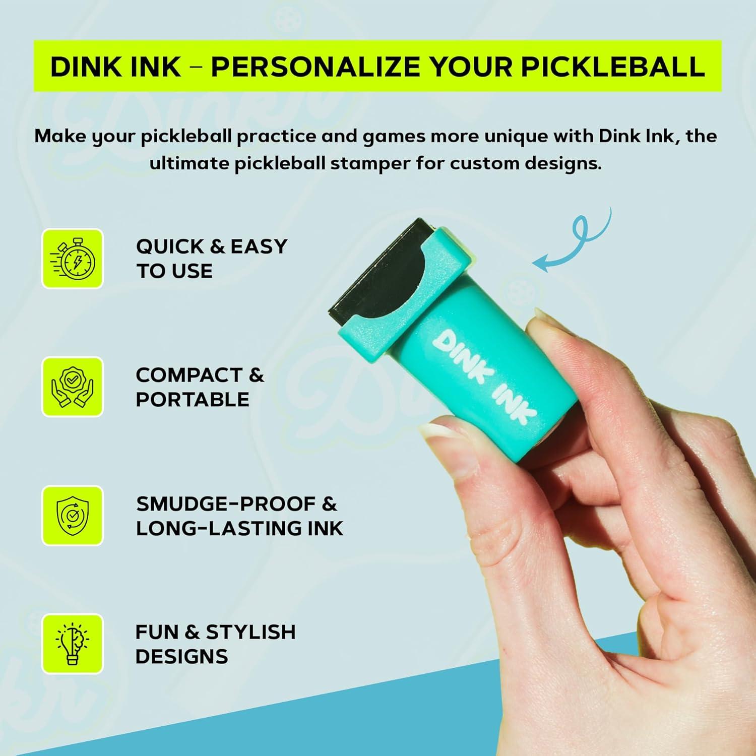 Estampador de Pickleball Dink Ink - Tinta Duradera y Fácil de Usar