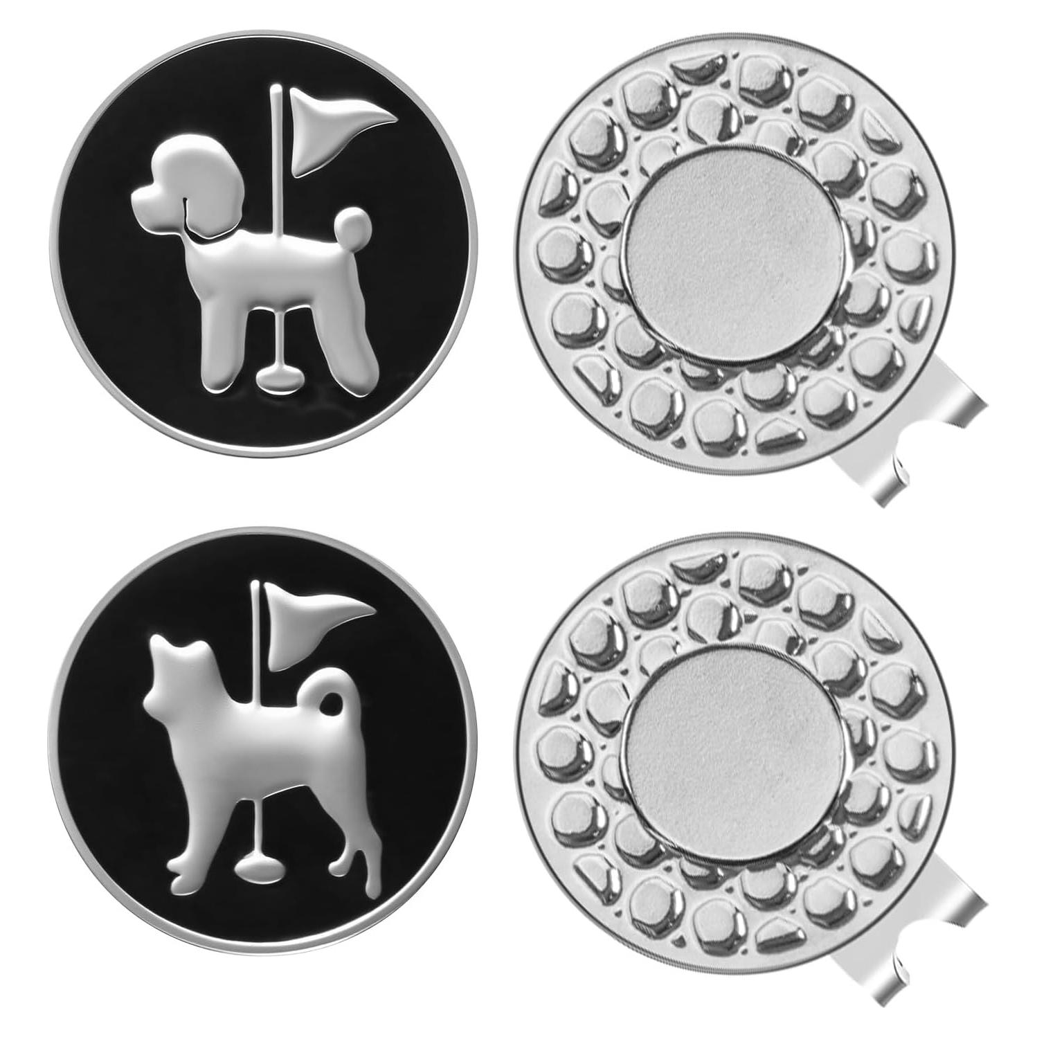 Marcadores de Pelotas de Golf FINGER TEN con Clips para Sombrero - Paquete de 2