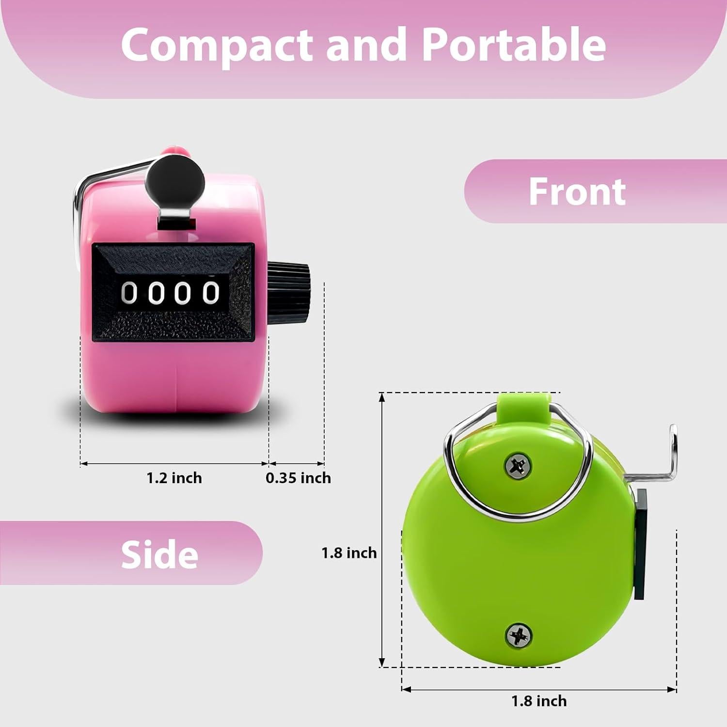 Paquete de 6 Contadores Clicker POXXU 4 Dígitos Sin Baterías