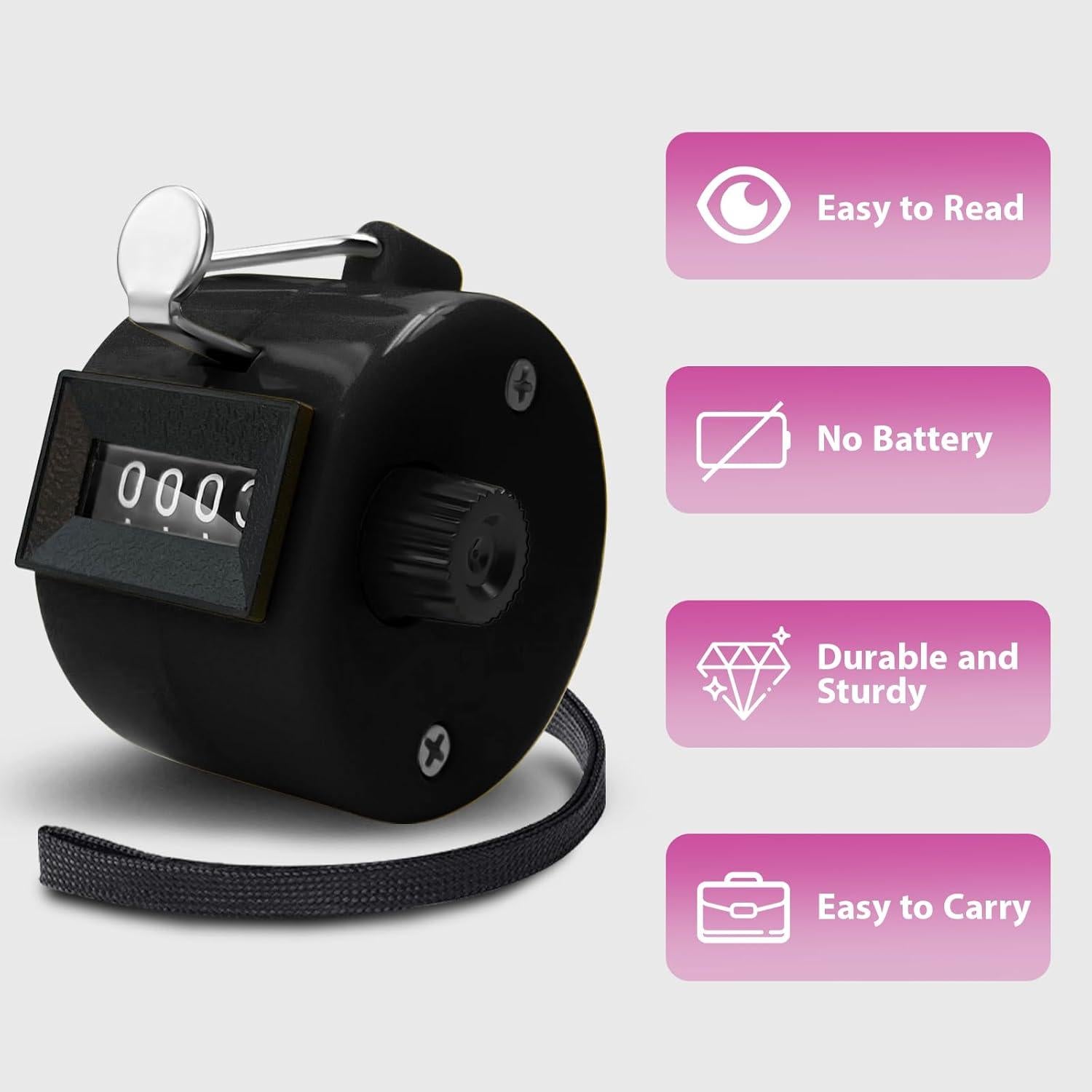 Paquete de 6 Contadores Clicker POXXU 4 Dígitos Sin Baterías