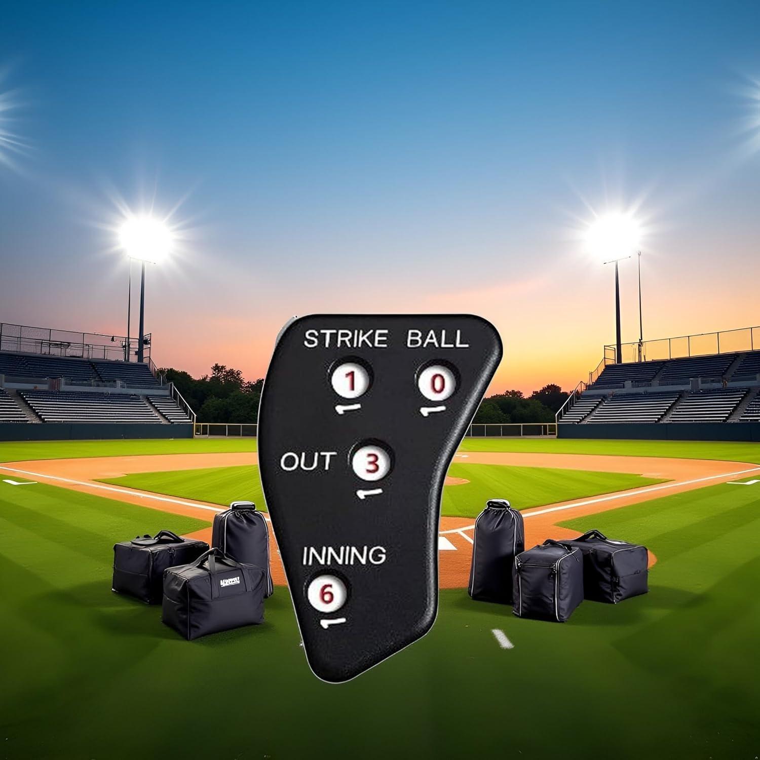 Indicador de Árbitro PurYupearl 4 Ruedas Negro para Béisbol y Softbol