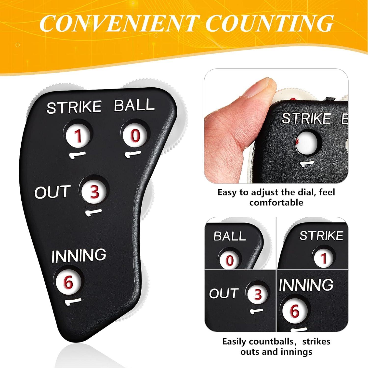Contador de Umpire Deekin 4 Ruedas Clicker Negro para Béisbol