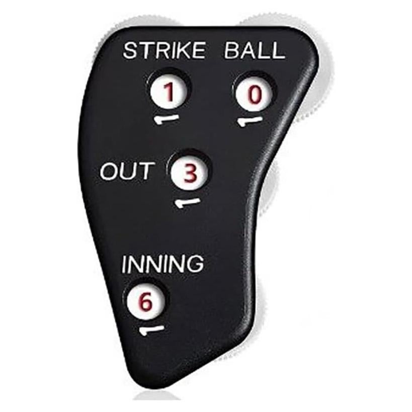 Baseball Counter, 4 Wheel Baseball Umpire Clicker,Baseball Pitch Counter Clicker,Umpire Indicator Gear,for Scorekeeper Recording Out & Innings Ball