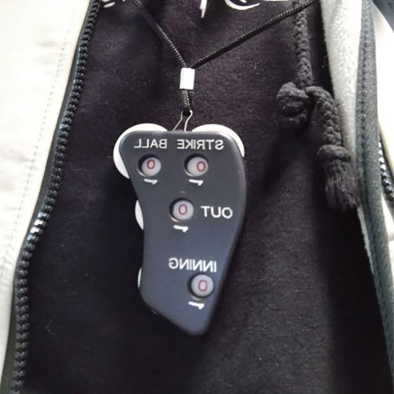 Baseball Counter, 4 Wheel Baseball Umpire Clicker,Baseball Pitch Counter Clicker,Umpire Indicator Gear,for Scorekeeper Recording Out & Innings Ball