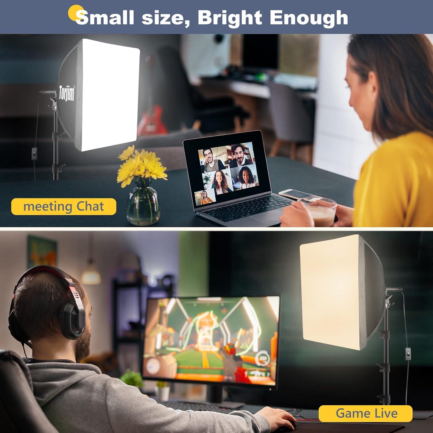 Kit de Iluminación Softbox Torjim 40x40cm con Bombillas LED