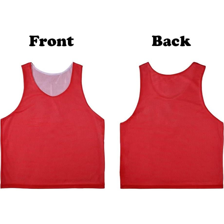 Chalecos Reversibles de Entrenamiento 6 PCS Adulto Poliéster