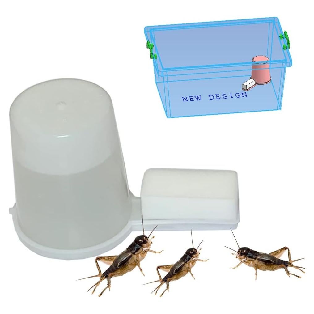 Alimentador automático para grillos H-Enoch con botella y esponjas