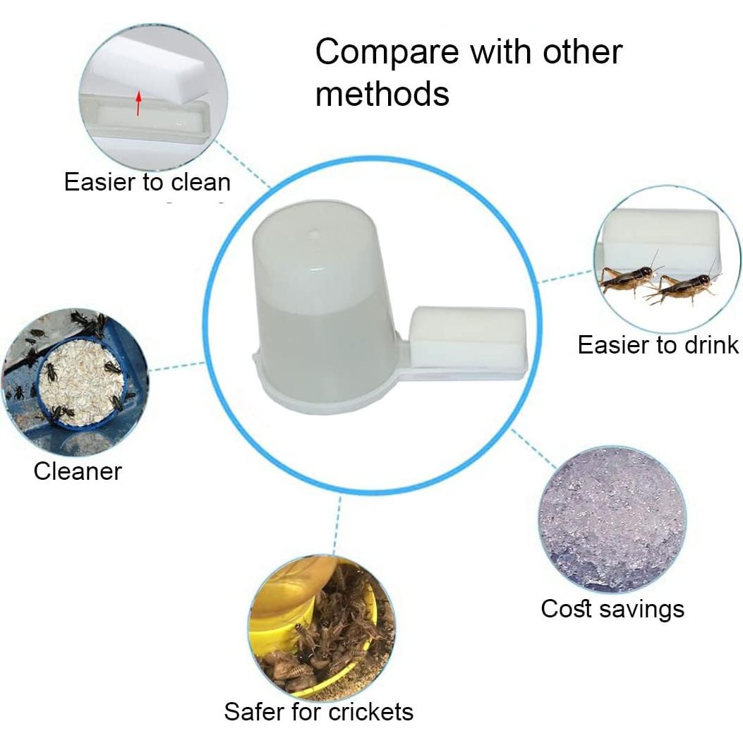 Alimentador automático para grillos H-Enoch con botella y esponjas