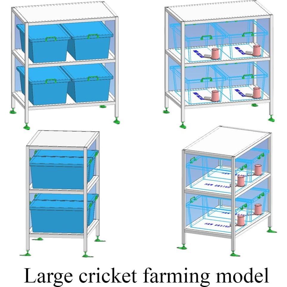 Alimentador automático para grillos H-Enoch con botella y esponjas